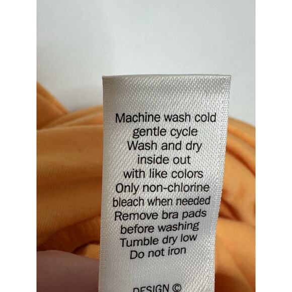 Athleta Scrunch Sides Bright Orange Built in Bra Women's Dress Size Small - Picture 5 of 6